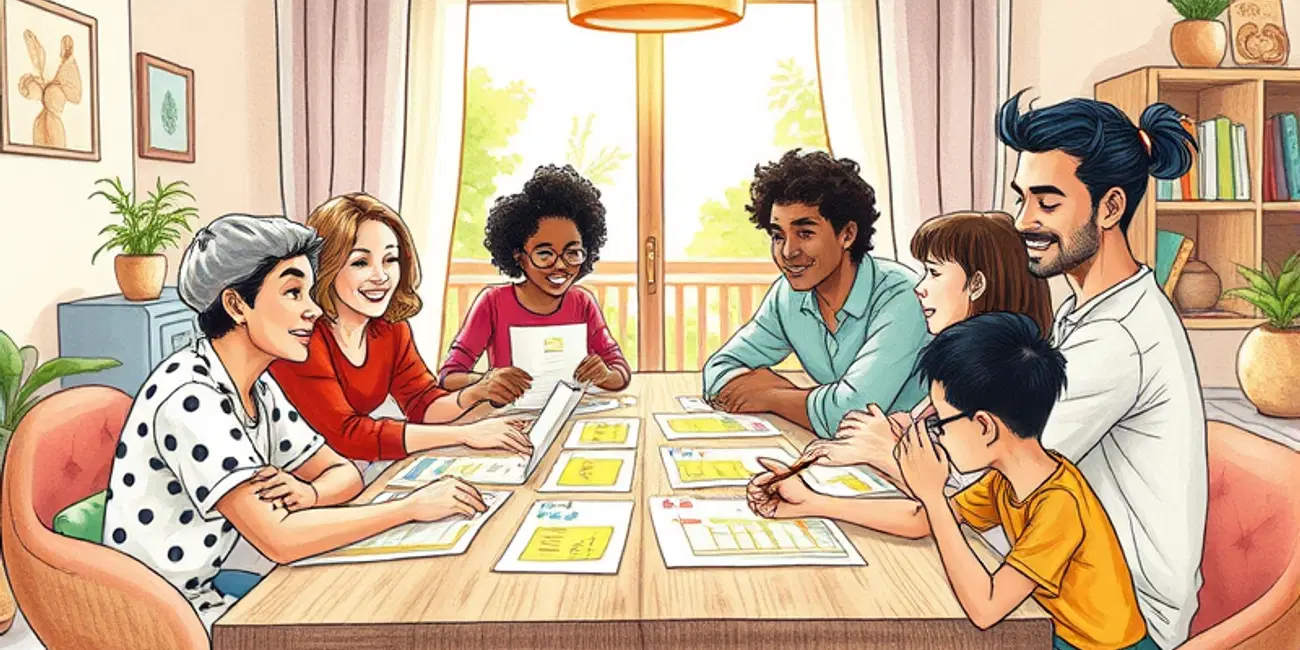 Inclua metas conjuntas para projetos familiares